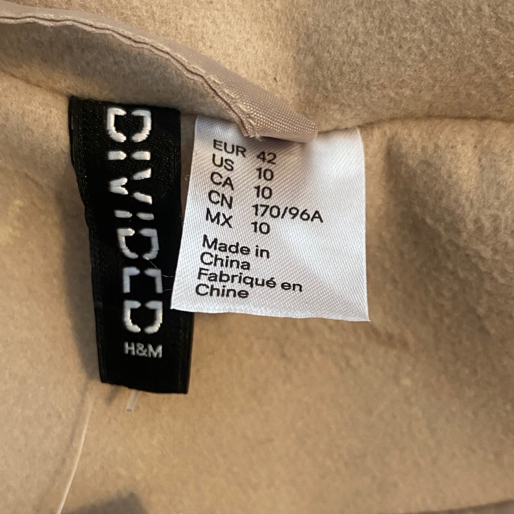 Classic Tan Double-Breasted Women's Coat - Picture 5 of 5